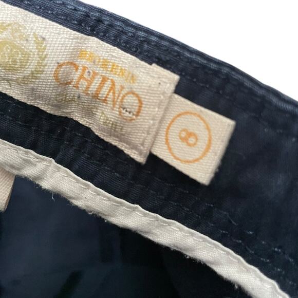 J. Crew Womens Shorts Size 8 Navy Blue Twill Chino City Fit Zip Fly Drawstring - Picture 7 of 11